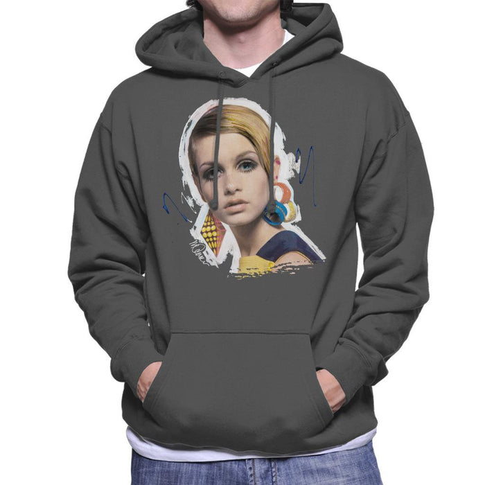 Sidney Maurer Original Portrait Of Twiggy Mens Hooded Sweatshirt - Mens Hooded Sweatshirt