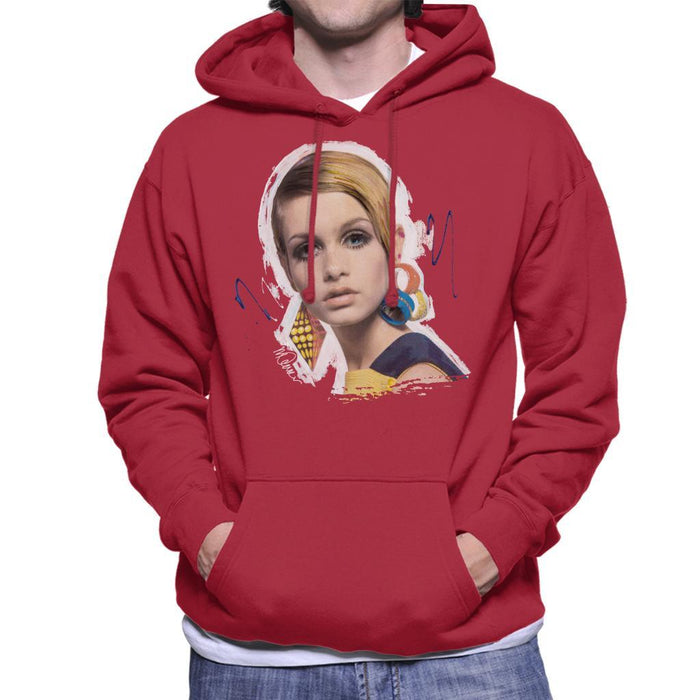 Sidney Maurer Original Portrait Of Twiggy Mens Hooded Sweatshirt - Mens Hooded Sweatshirt