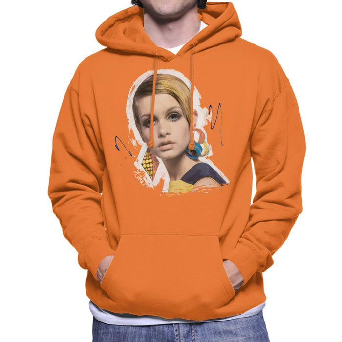 Sidney Maurer Original Portrait Of Twiggy Mens Hooded Sweatshirt - Mens Hooded Sweatshirt