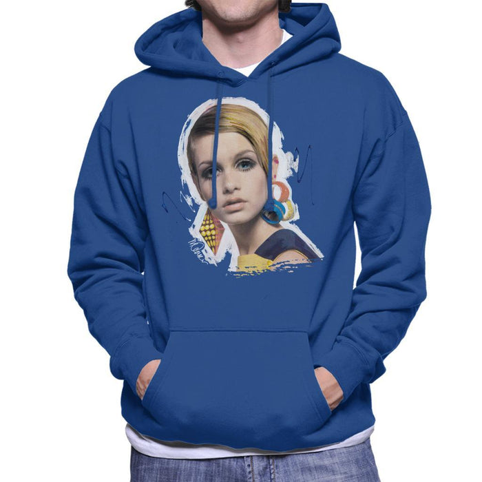 Sidney Maurer Original Portrait Of Twiggy Mens Hooded Sweatshirt - Mens Hooded Sweatshirt