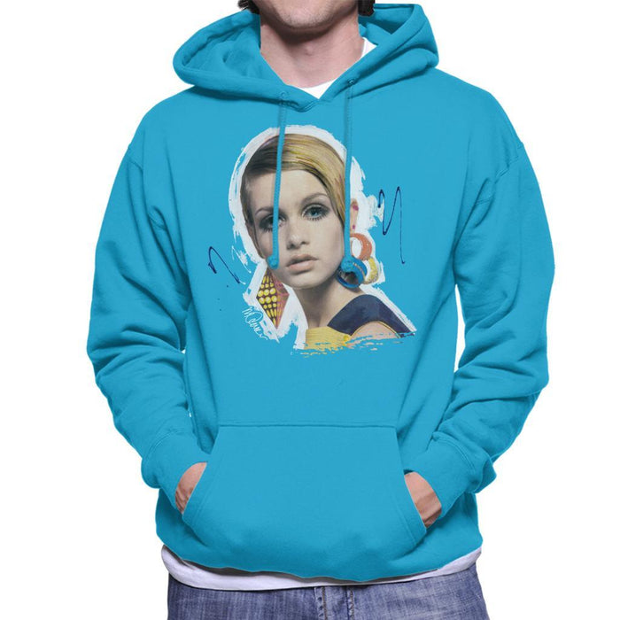 Sidney Maurer Original Portrait Of Twiggy Mens Hooded Sweatshirt - Mens Hooded Sweatshirt