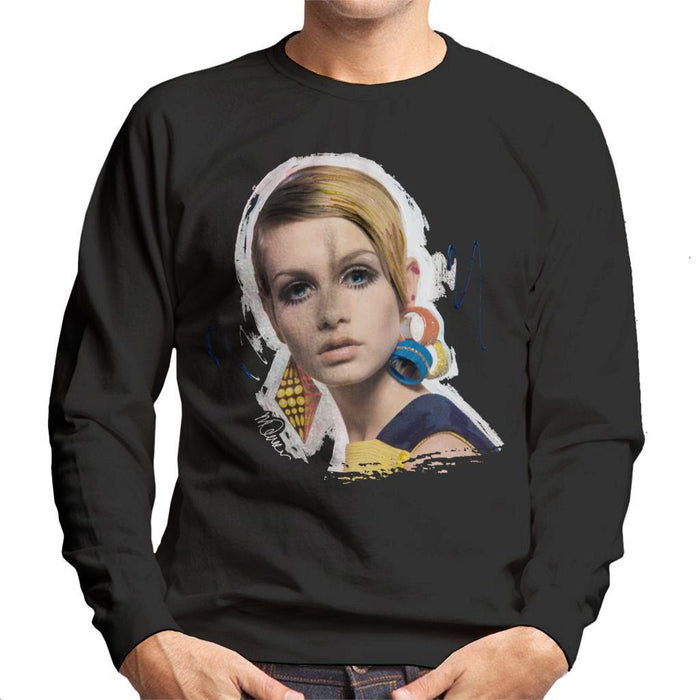 Sidney Maurer Original Portrait Of Twiggy Mens Sweatshirt - Mens Sweatshirt