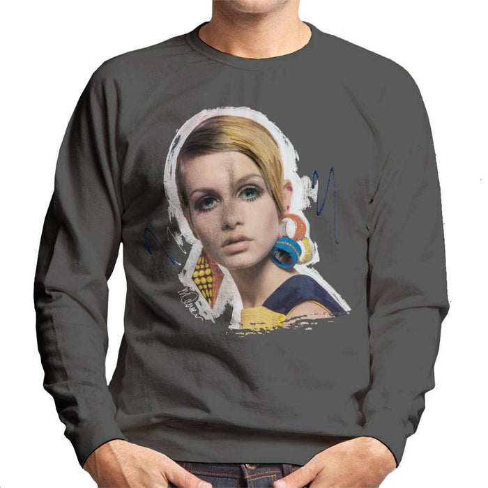 Sidney Maurer Original Portrait Of Twiggy Mens Sweatshirt - Mens Sweatshirt