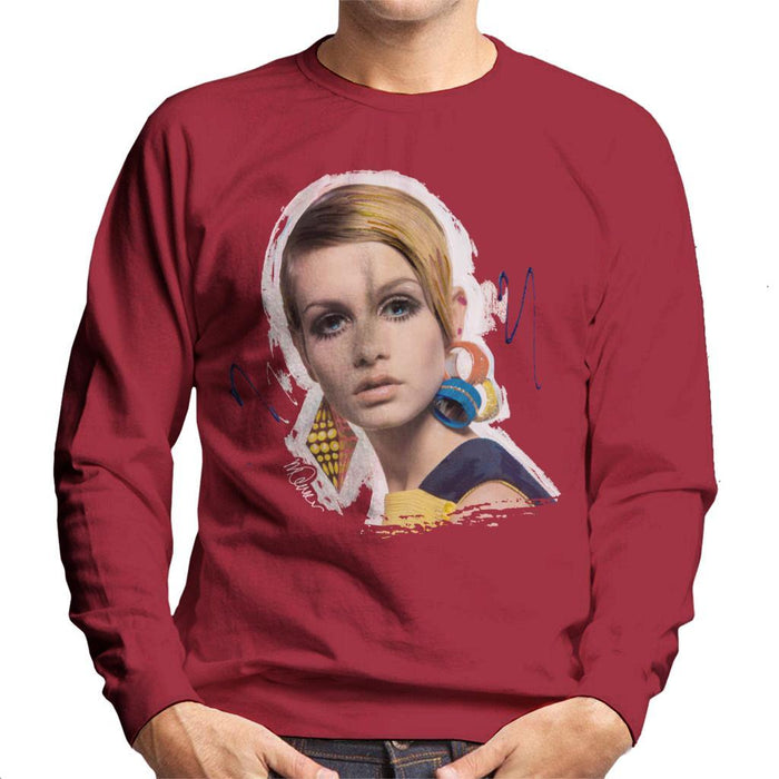 Sidney Maurer Original Portrait Of Twiggy Mens Sweatshirt - Mens Sweatshirt