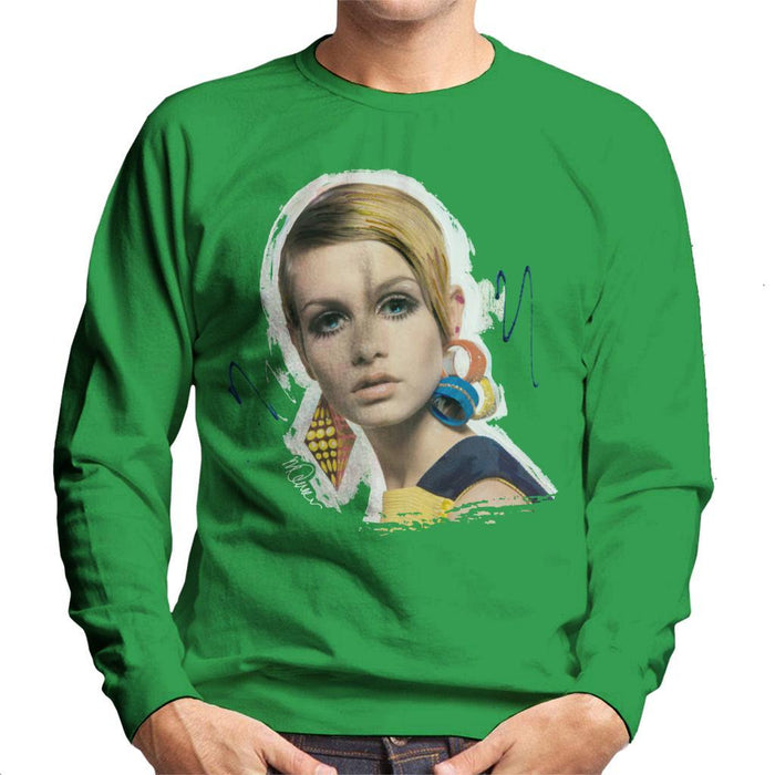 Sidney Maurer Original Portrait Of Twiggy Mens Sweatshirt - Mens Sweatshirt