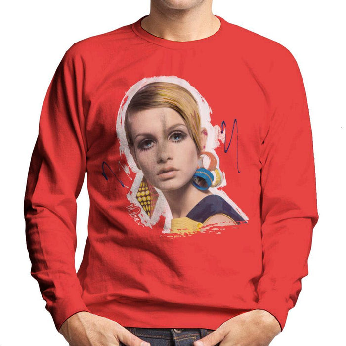 Sidney Maurer Original Portrait Of Twiggy Mens Sweatshirt - Mens Sweatshirt