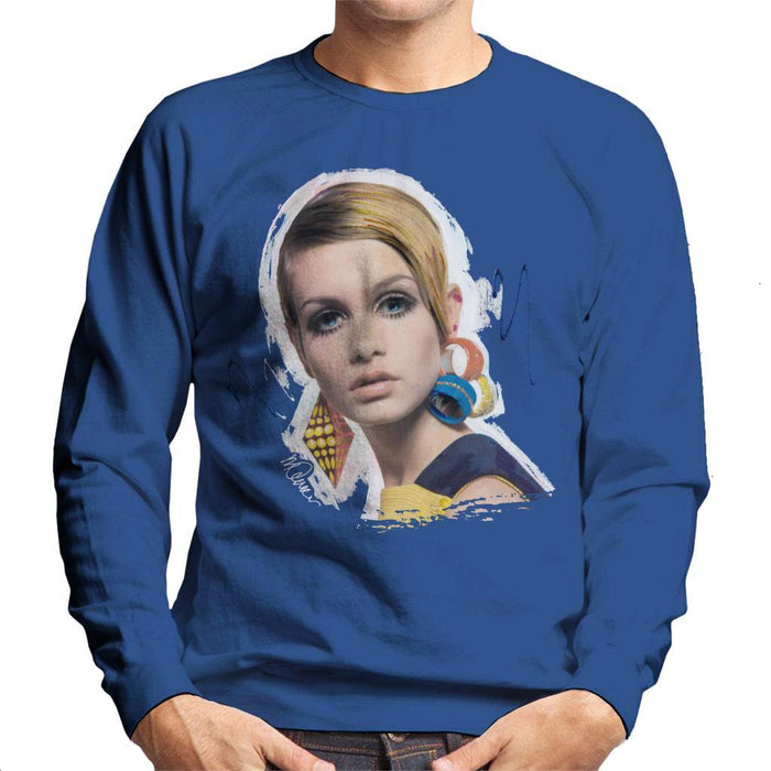 Sidney Maurer Original Portrait Of Twiggy Mens Sweatshirt - Mens Sweatshirt