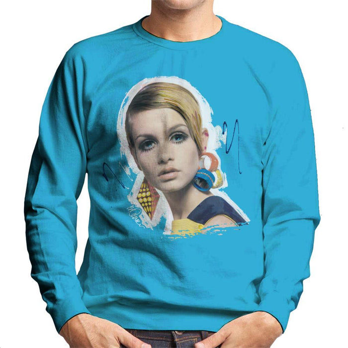 Sidney Maurer Original Portrait Of Twiggy Mens Sweatshirt - Mens Sweatshirt