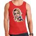 Sidney Maurer Original Portrait Of Twiggy Mens Vest - Small / Red - Mens Vest