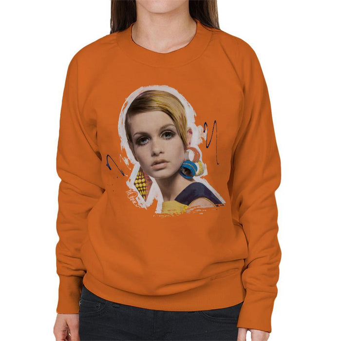 Sidney Maurer Original Portrait Of Twiggy Womens Sweatshirt - Womens Sweatshirt