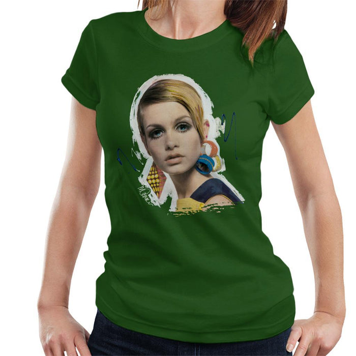 Sidney Maurer Original Portrait Of Twiggy Womens T-Shirt - Womens T-Shirt