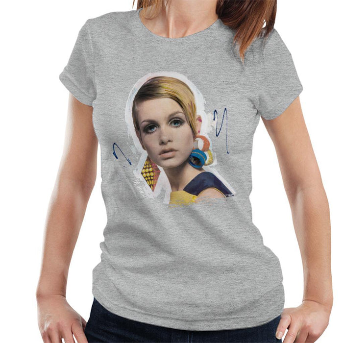 Sidney Maurer Original Portrait Of Twiggy Womens T-Shirt - Womens T-Shirt