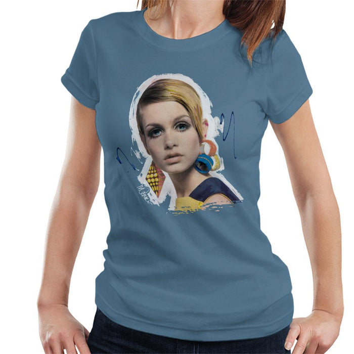 Sidney Maurer Original Portrait Of Twiggy Womens T-Shirt - Womens T-Shirt