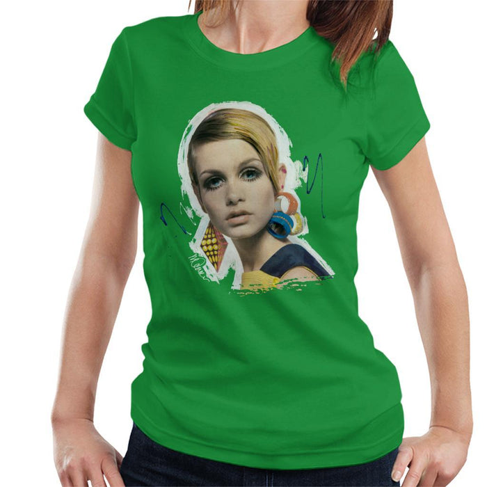 Sidney Maurer Original Portrait Of Twiggy Womens T-Shirt - Womens T-Shirt
