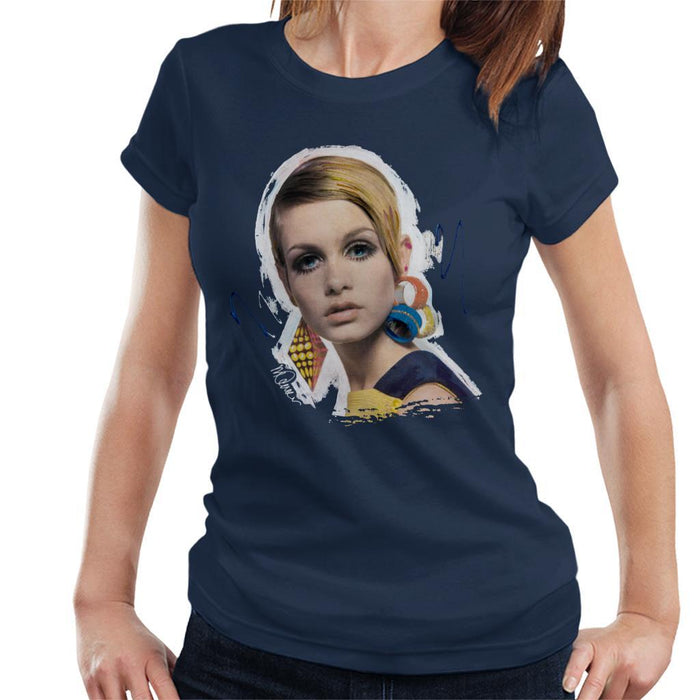 Sidney Maurer Original Portrait Of Twiggy Womens T-Shirt - Womens T-Shirt