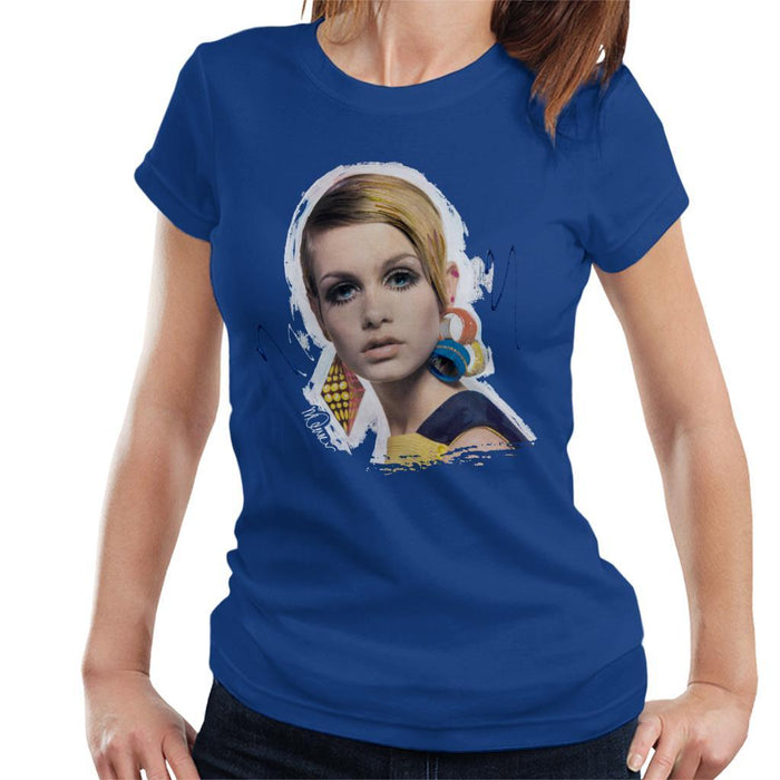 Sidney Maurer Original Portrait Of Twiggy Womens T-Shirt - Womens T-Shirt
