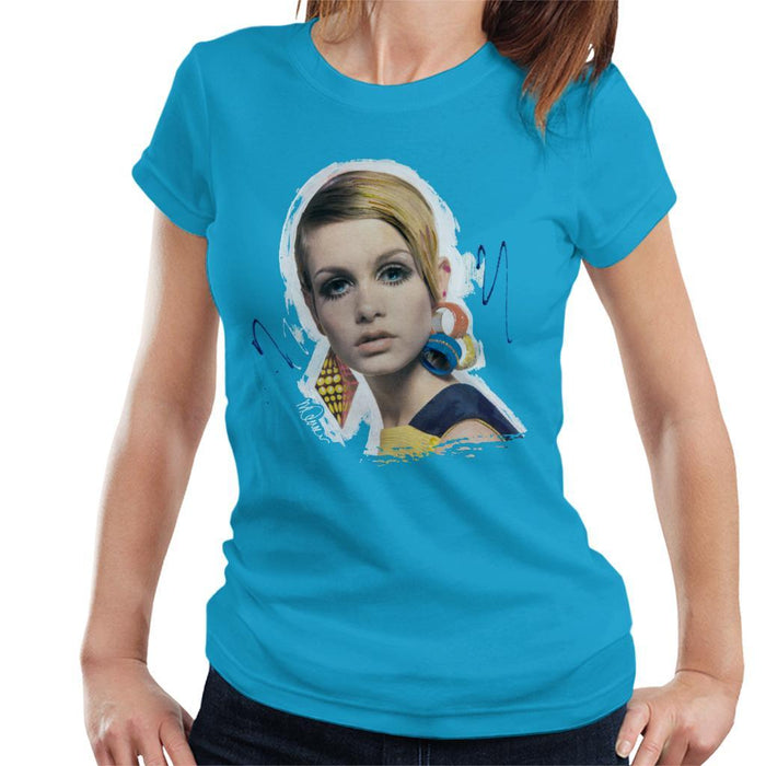Sidney Maurer Original Portrait Of Twiggy Womens T-Shirt - Womens T-Shirt