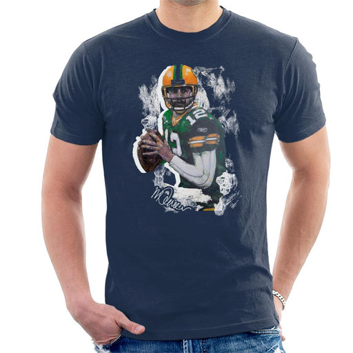 Sidney Maurer Original Portrait Of Aaron Rodgers Men's T-Shirt