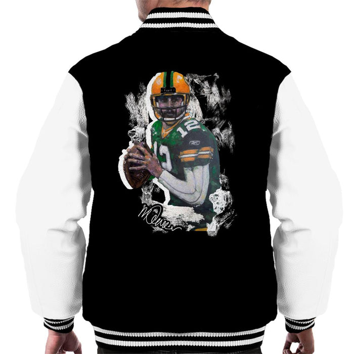 Sidney Maurer Original Portrait Of Aaron Rodgers Men's Varsity Jacket