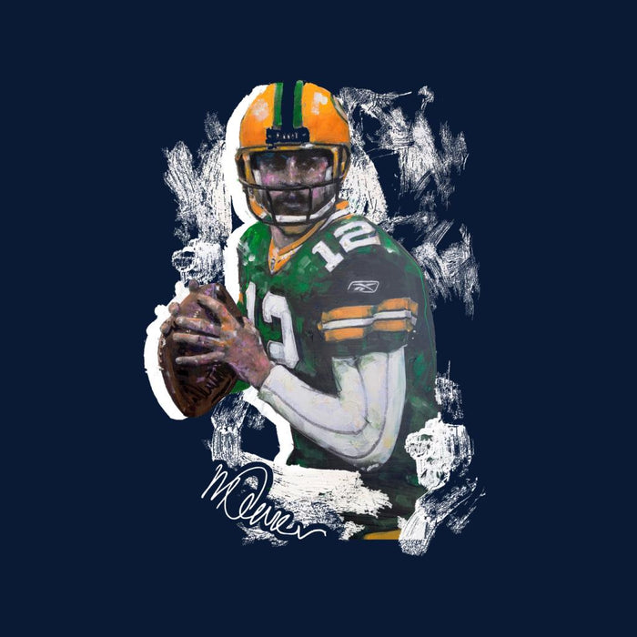 Sidney Maurer Original Portrait Of Aaron Rodgers Women's Hooded Sweatshirt