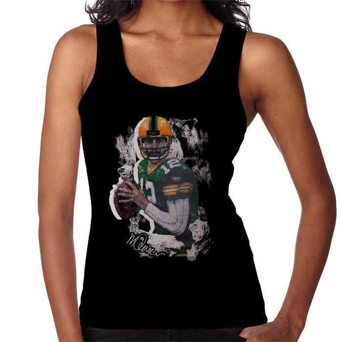 Sidney Maurer Original Portrait Of Aaron Rodgers Women's Vest