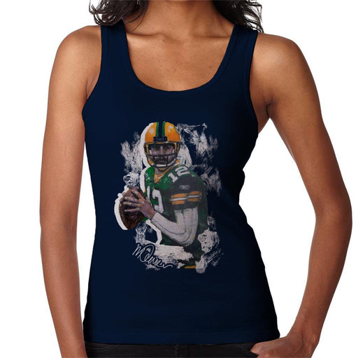Sidney Maurer Original Portrait Of Aaron Rodgers Women's Vest