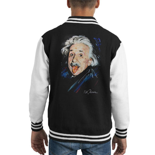 Sidney Maurer Original Portrait Of Albert Einstein Kid's Varsity Jacket