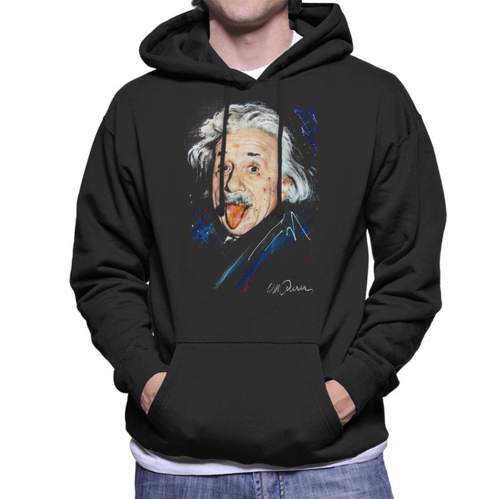 Sidney Maurer Original Portrait Of Albert Einstein Men's Hooded Sweatshirt