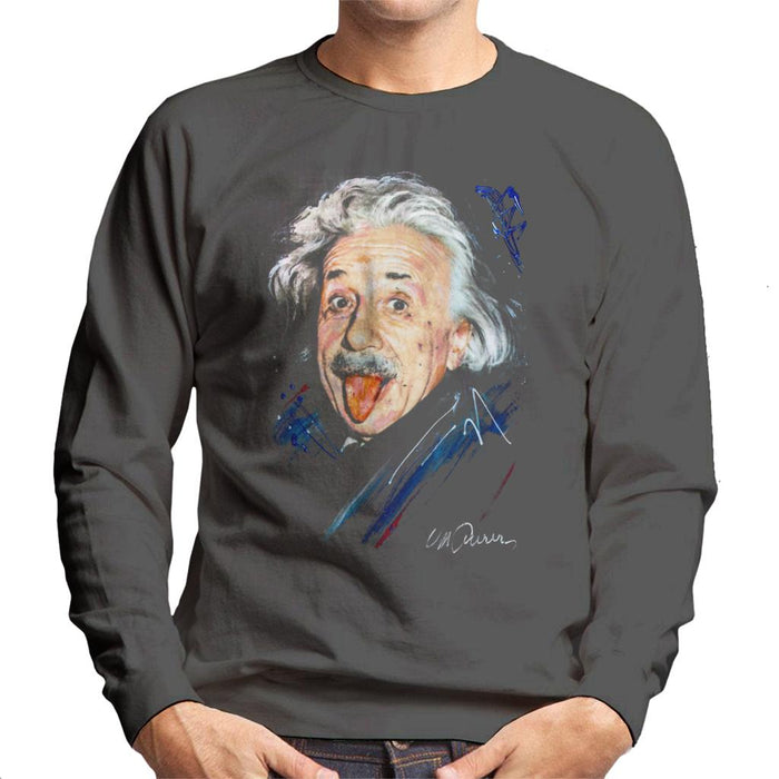 Sidney Maurer Original Portrait Of Albert Einstein Men's Sweatshirt