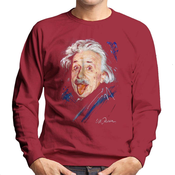 Sidney Maurer Original Portrait Of Albert Einstein Men's Sweatshirt