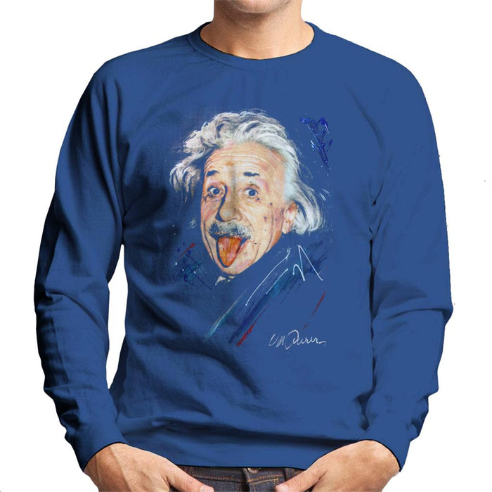Sidney Maurer Original Portrait Of Albert Einstein Men's Sweatshirt