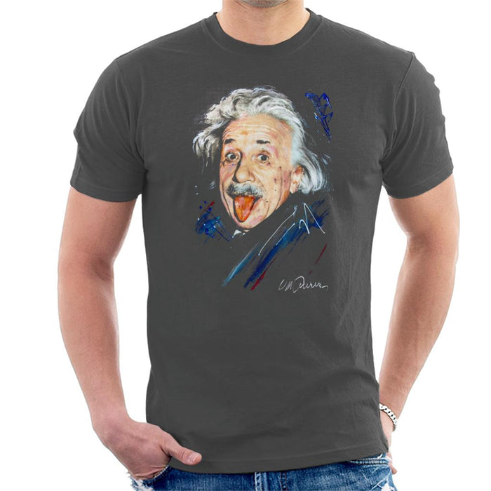 Sidney Maurer Original Portrait Of Albert Einstein Men's T-Shirt