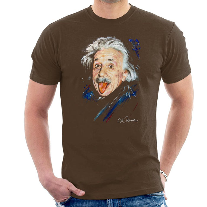 Sidney Maurer Original Portrait Of Albert Einstein Men's T-Shirt