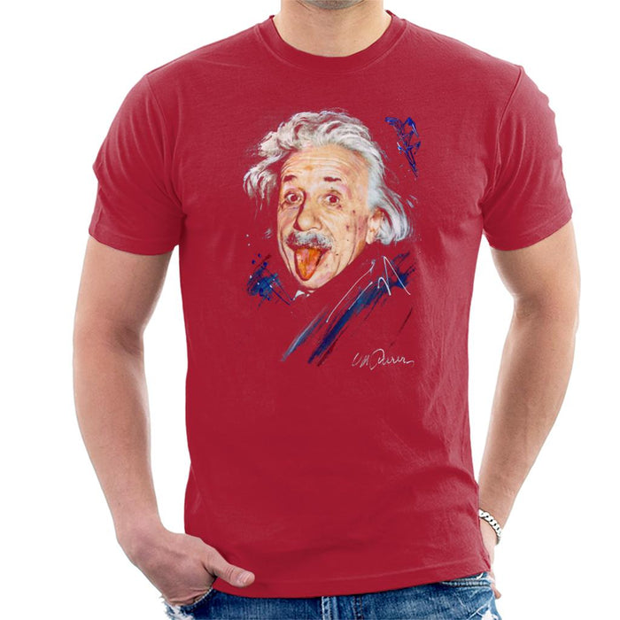 Sidney Maurer Original Portrait Of Albert Einstein Men's T-Shirt