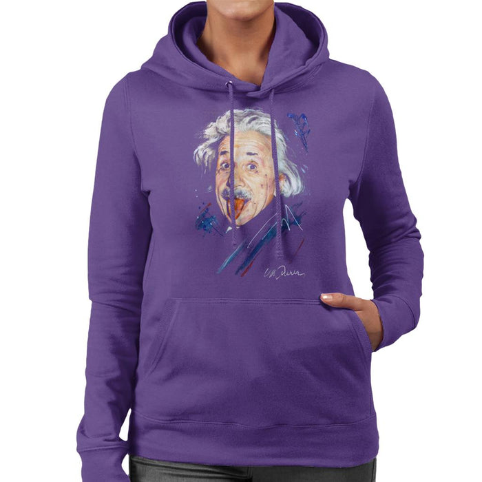 Sidney Maurer Original Portrait Of Albert Einstein Women's Hooded Sweatshirt
