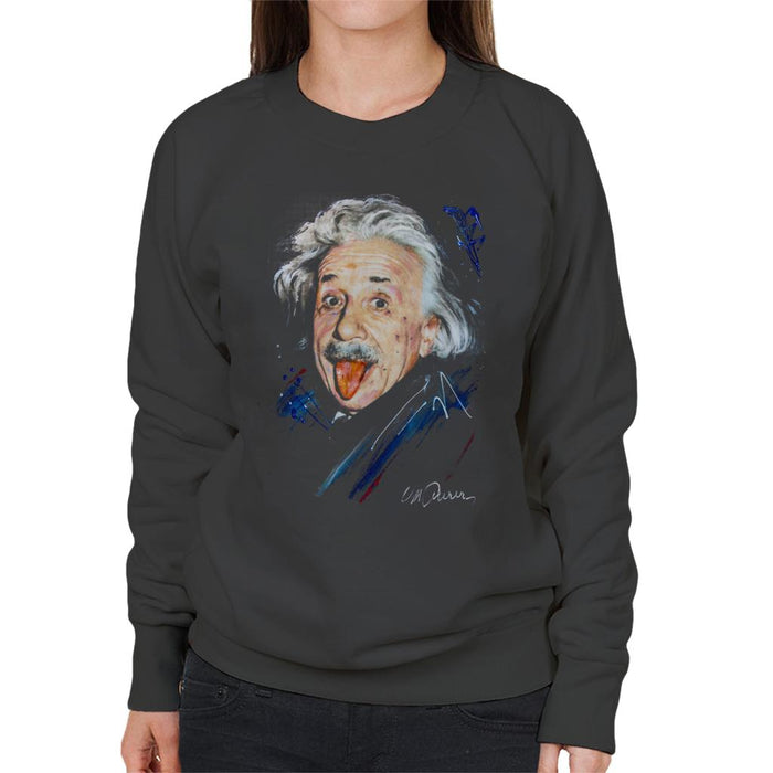 Sidney Maurer Original Portrait Of Albert Einstein Women's Sweatshirt
