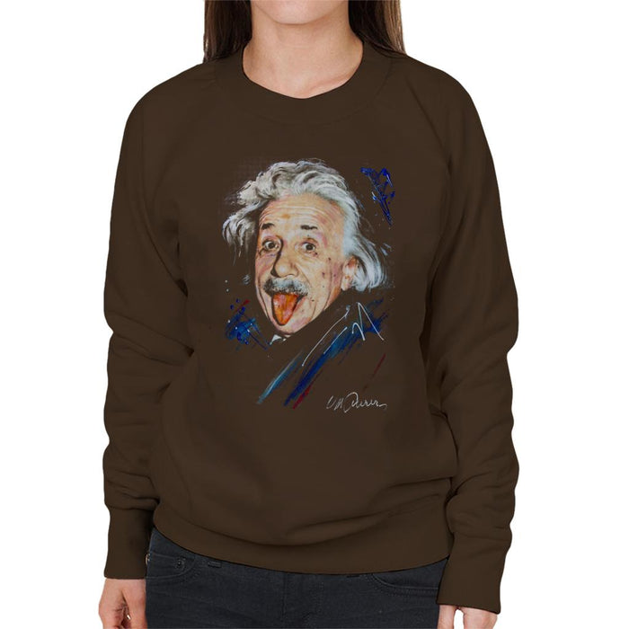 Sidney Maurer Original Portrait Of Albert Einstein Women's Sweatshirt