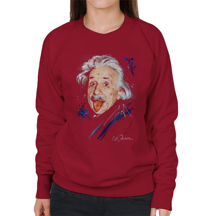 Sidney Maurer Original Portrait Of Albert Einstein Women's Sweatshirt