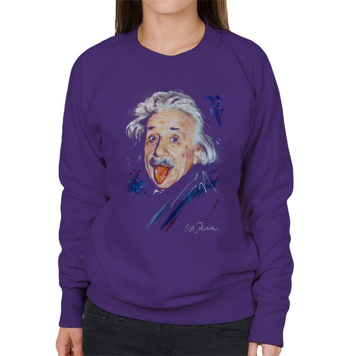 Sidney Maurer Original Portrait Of Albert Einstein Women's Sweatshirt