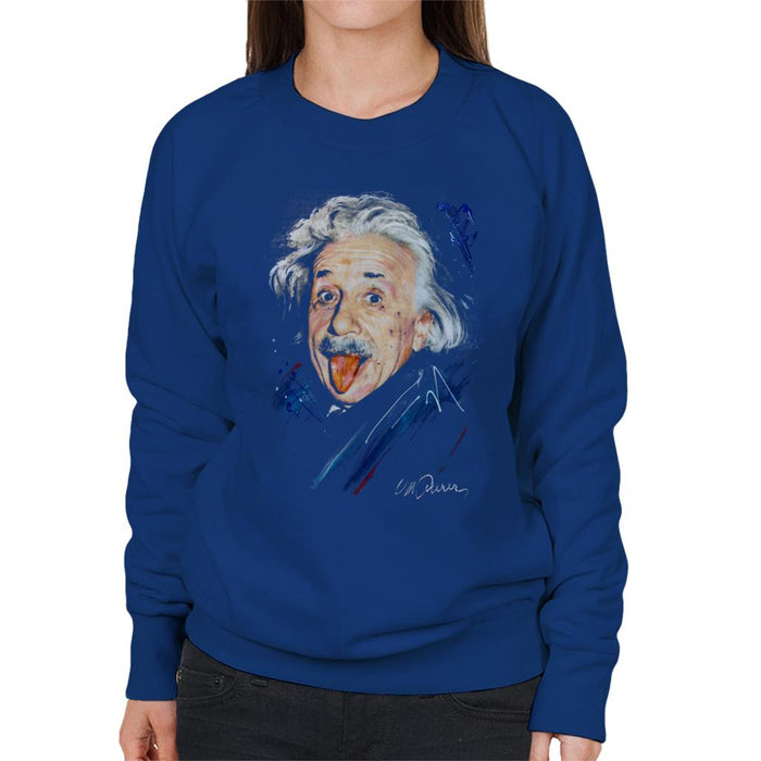 Sidney Maurer Original Portrait Of Albert Einstein Women's Sweatshirt