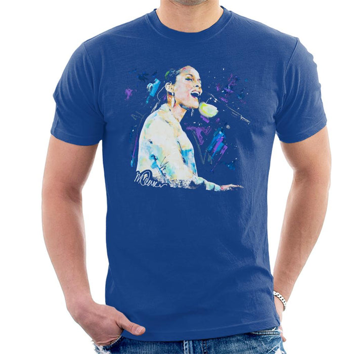 Sidney Maurer Original Portrait Of Alicia Keys Men's T-Shirt