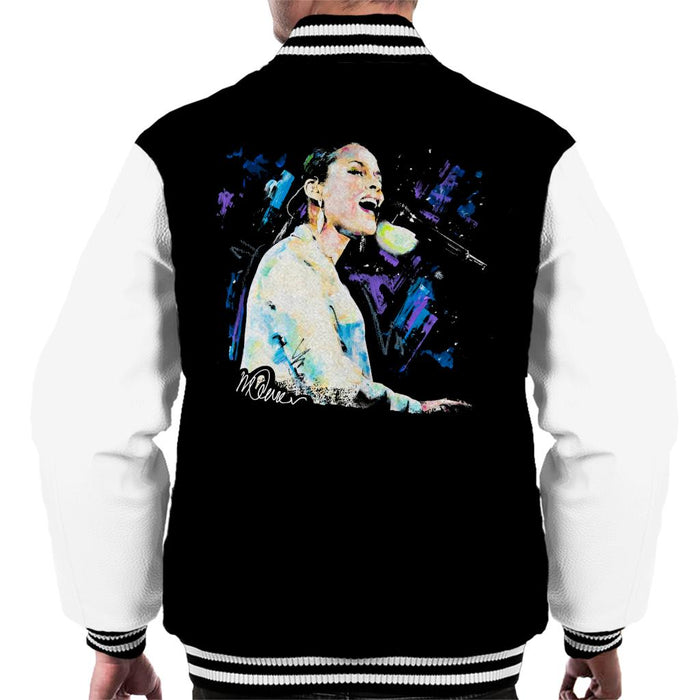 Sidney Maurer Original Portrait Of Alicia Keys Men's Varsity Jacket