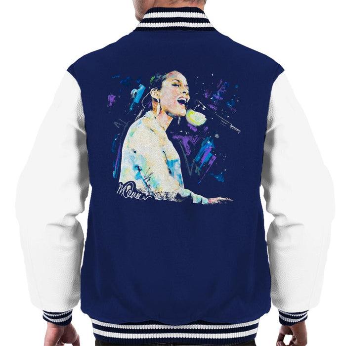 Sidney Maurer Original Portrait Of Alicia Keys Men's Varsity Jacket