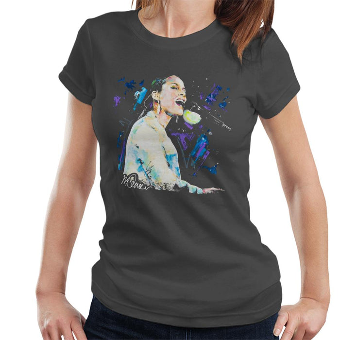Sidney Maurer Original Portrait Of Alicia Keys Women's T-Shirt