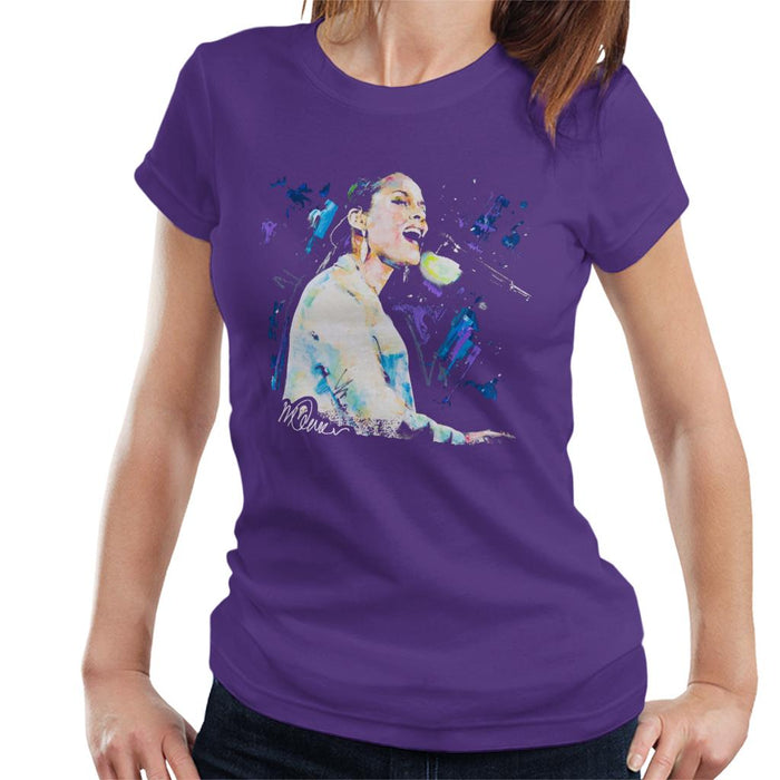 Sidney Maurer Original Portrait Of Alicia Keys Women's T-Shirt