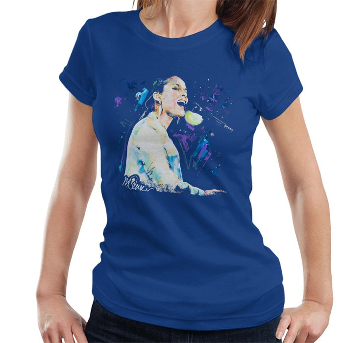 Sidney Maurer Original Portrait Of Alicia Keys Women's T-Shirt