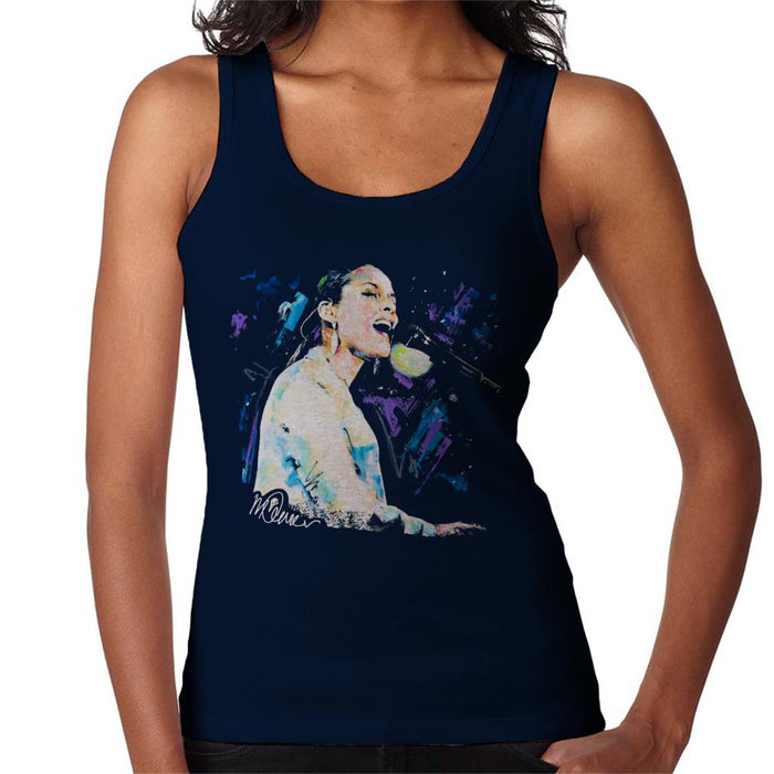 Sidney Maurer Original Portrait Of Alicia Keys Women's Vest