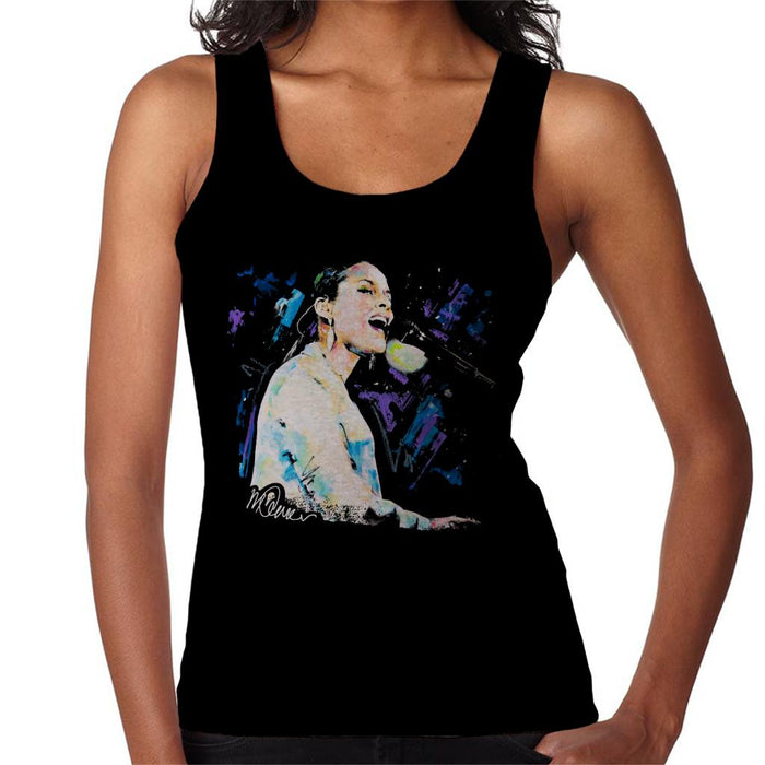 Sidney Maurer Original Portrait Of Alicia Keys Women's Vest