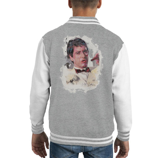 Sidney Maurer Original Portrait Of Al Pacino Scarface Tuxedo Kid's Varsity Jacket