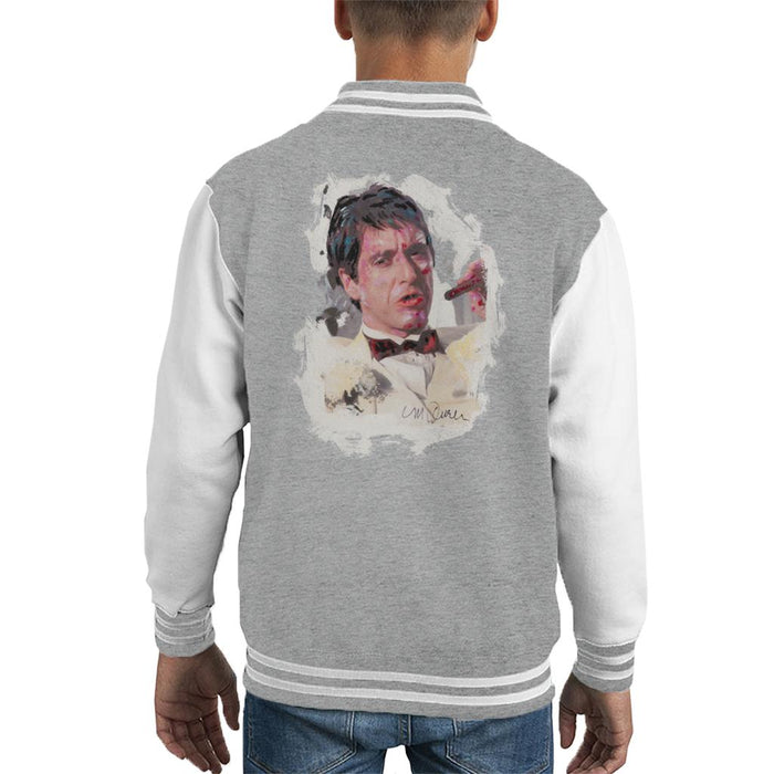 Sidney Maurer Original Portrait Of Al Pacino Scarface Tuxedo Kid's Varsity Jacket